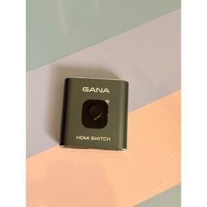 GANA HDMI Switch 2 Port Bi-Directional HDMI Splitter Switcher 1080P 4K Black